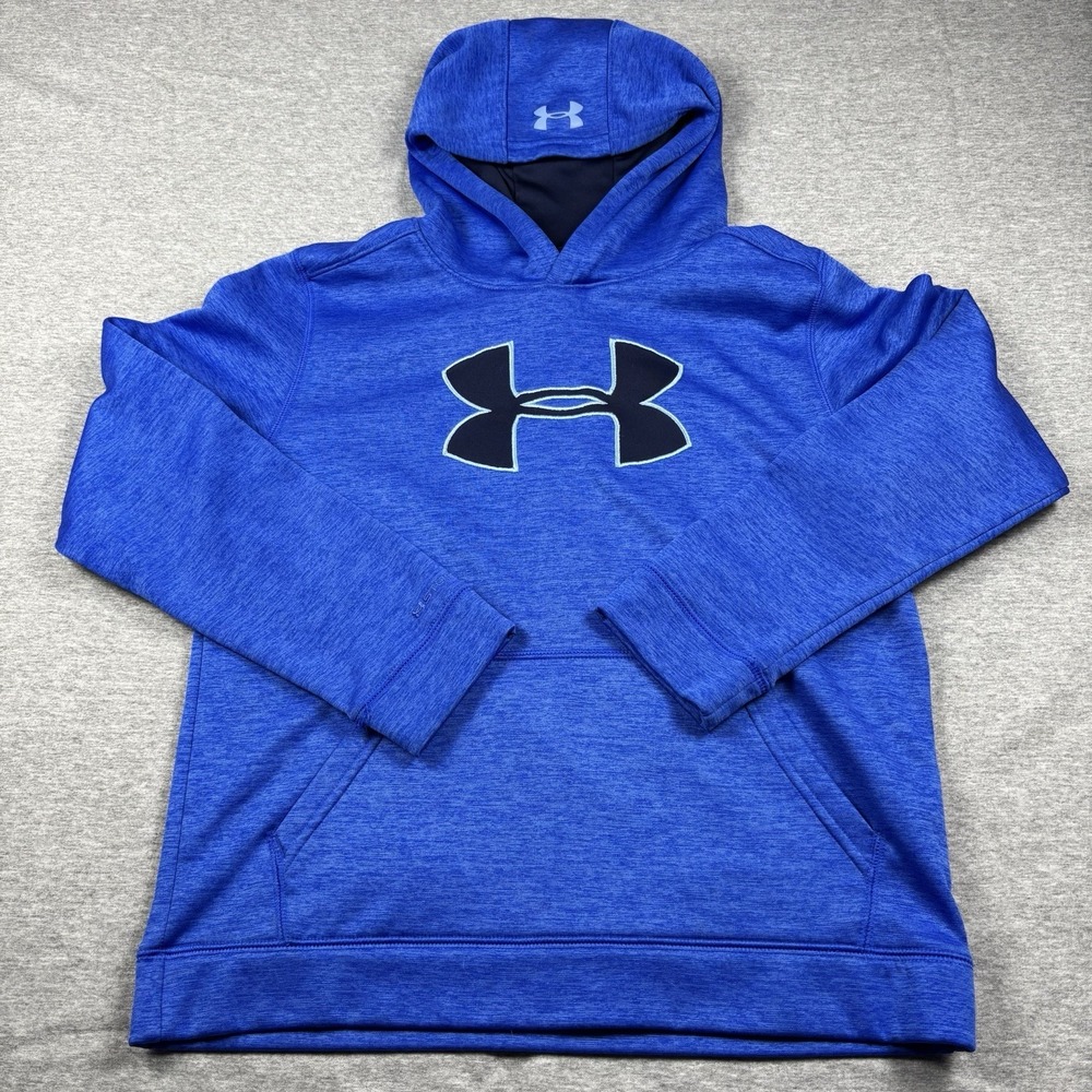 Under Armour Storm Pullover‎ Hoodie Loose Youth Large YLG Water Resistant Blue